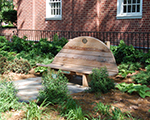 A chapel garden bench