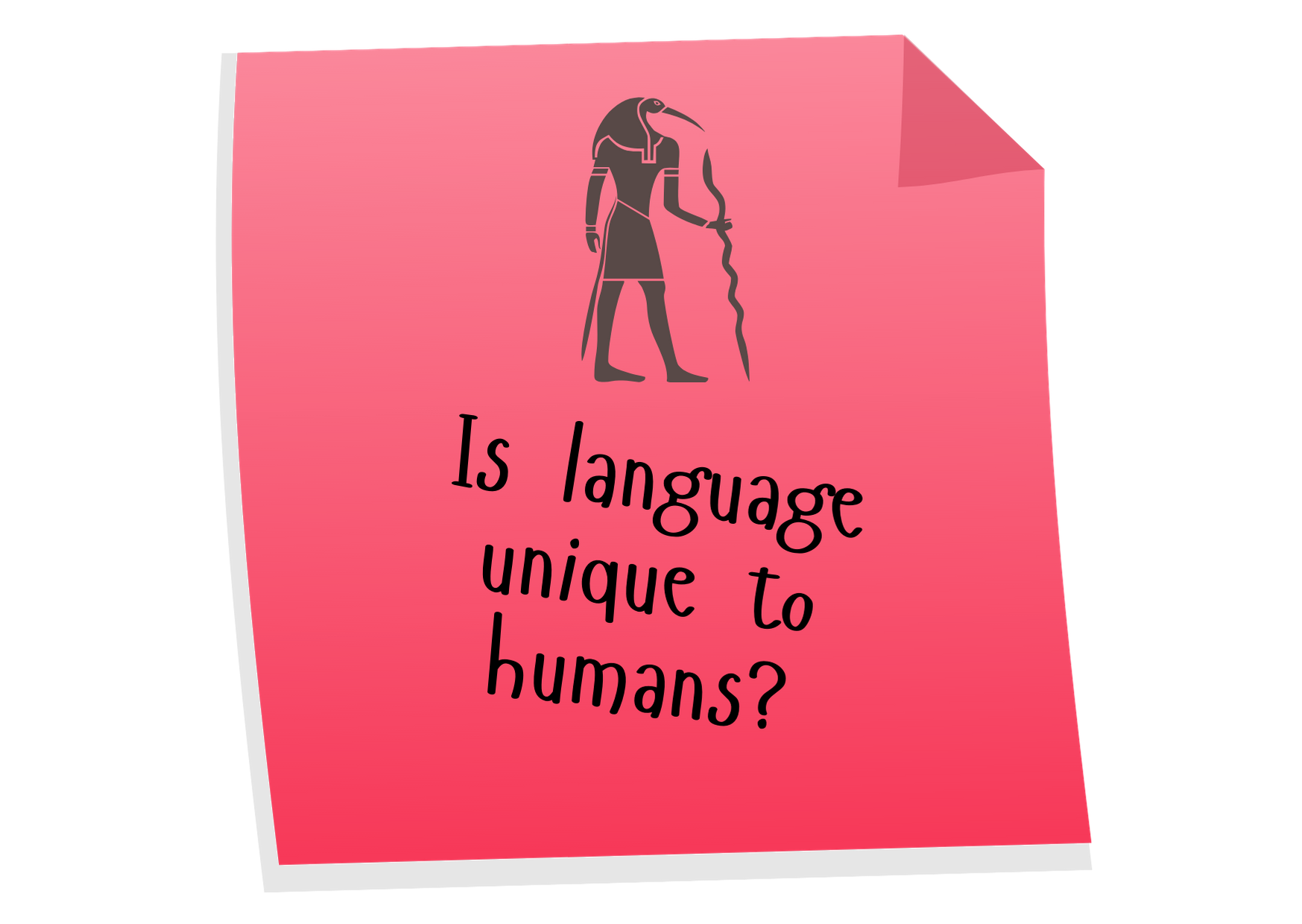 cave drawing and words: Is language unique to humans?