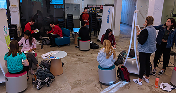 Students at work in the Carillon Studio class