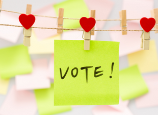 voting reminder on sticky notes