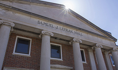 Outside of LeFrak Hall