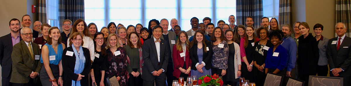 Scholars and mentors with President Loh