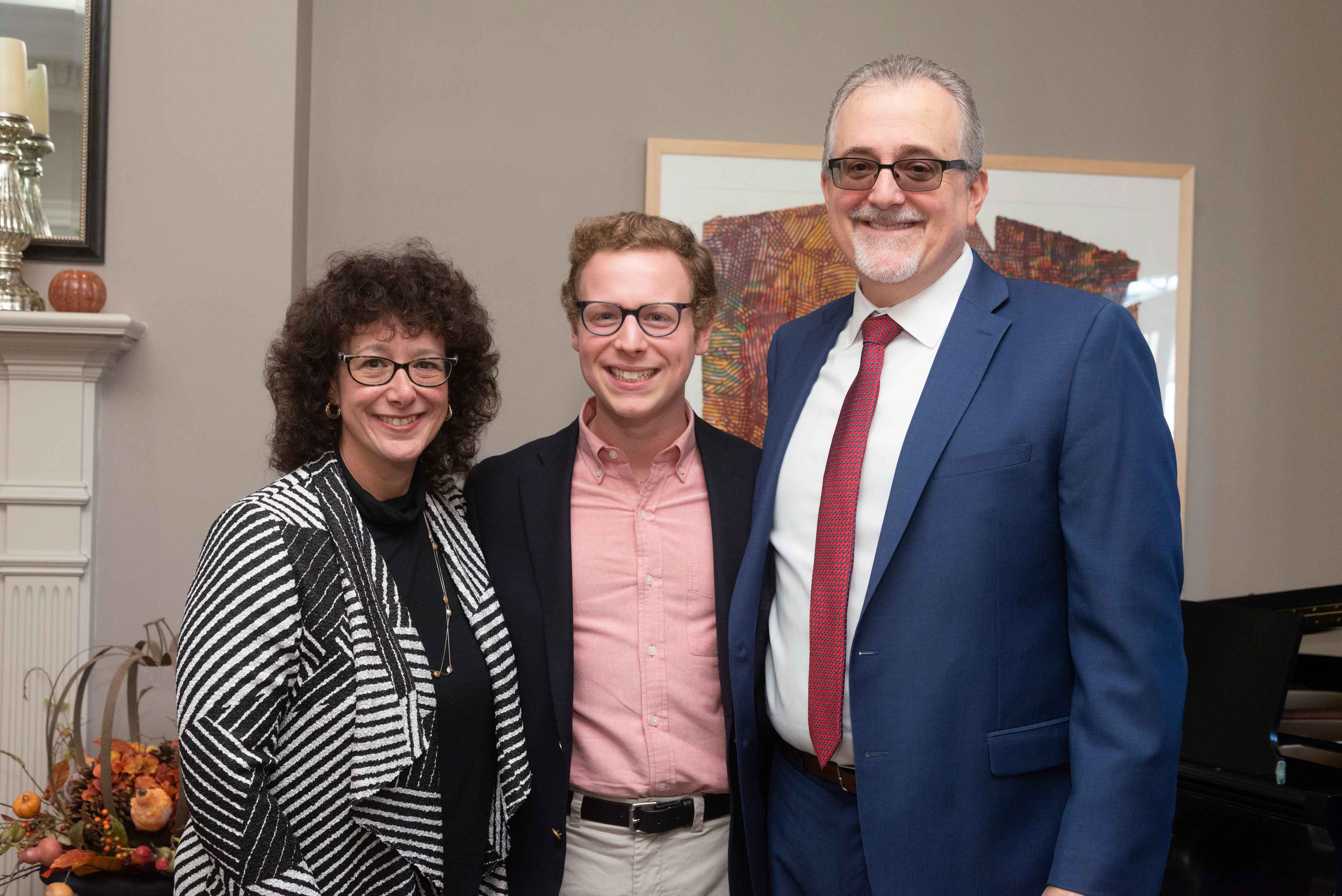 Scholar David Rosenstein with Ellen Wallace and Jeffrey Kudisch