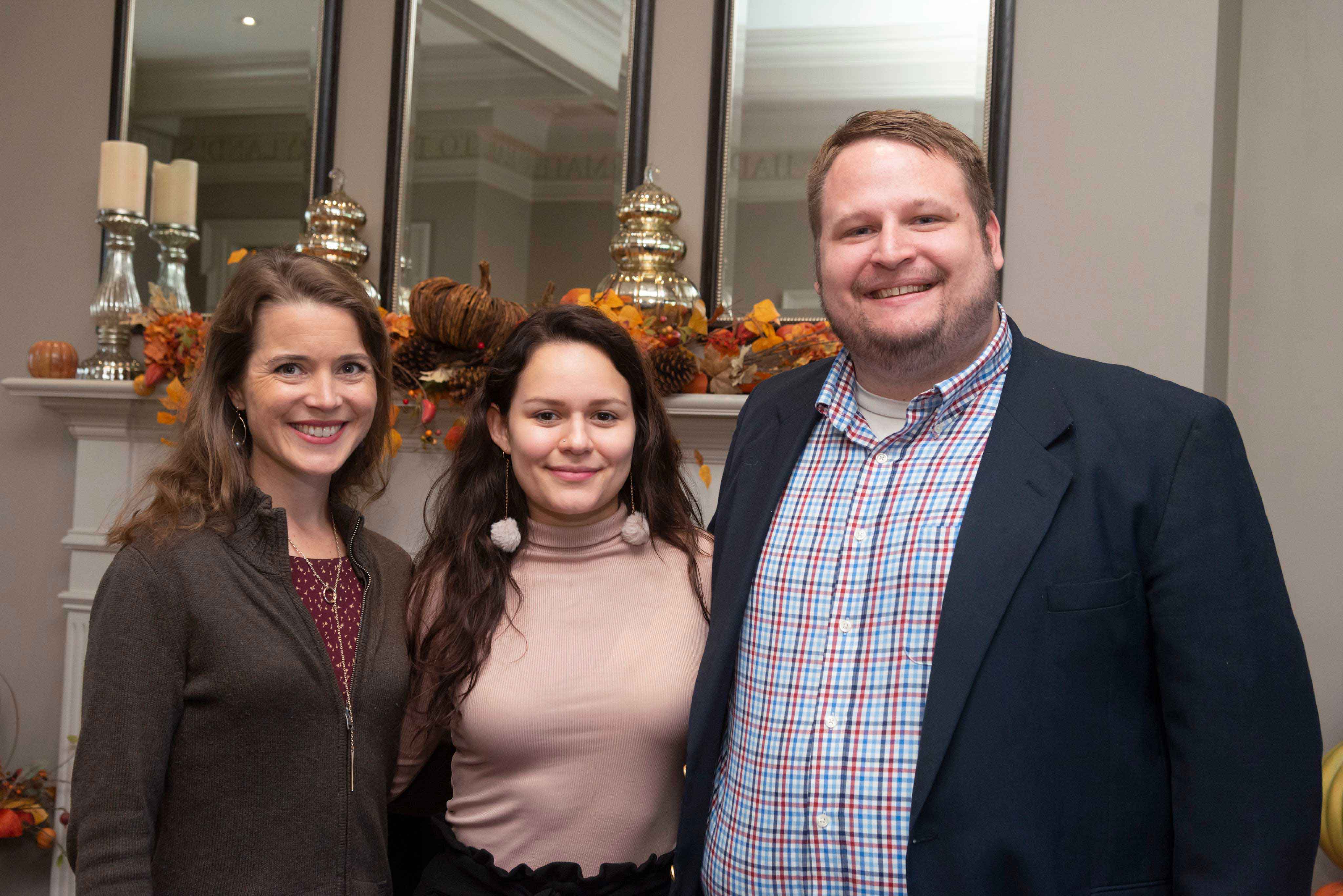 Scholar Luisa Beltran Rey with Daniel Pearl and Stacy Kosko