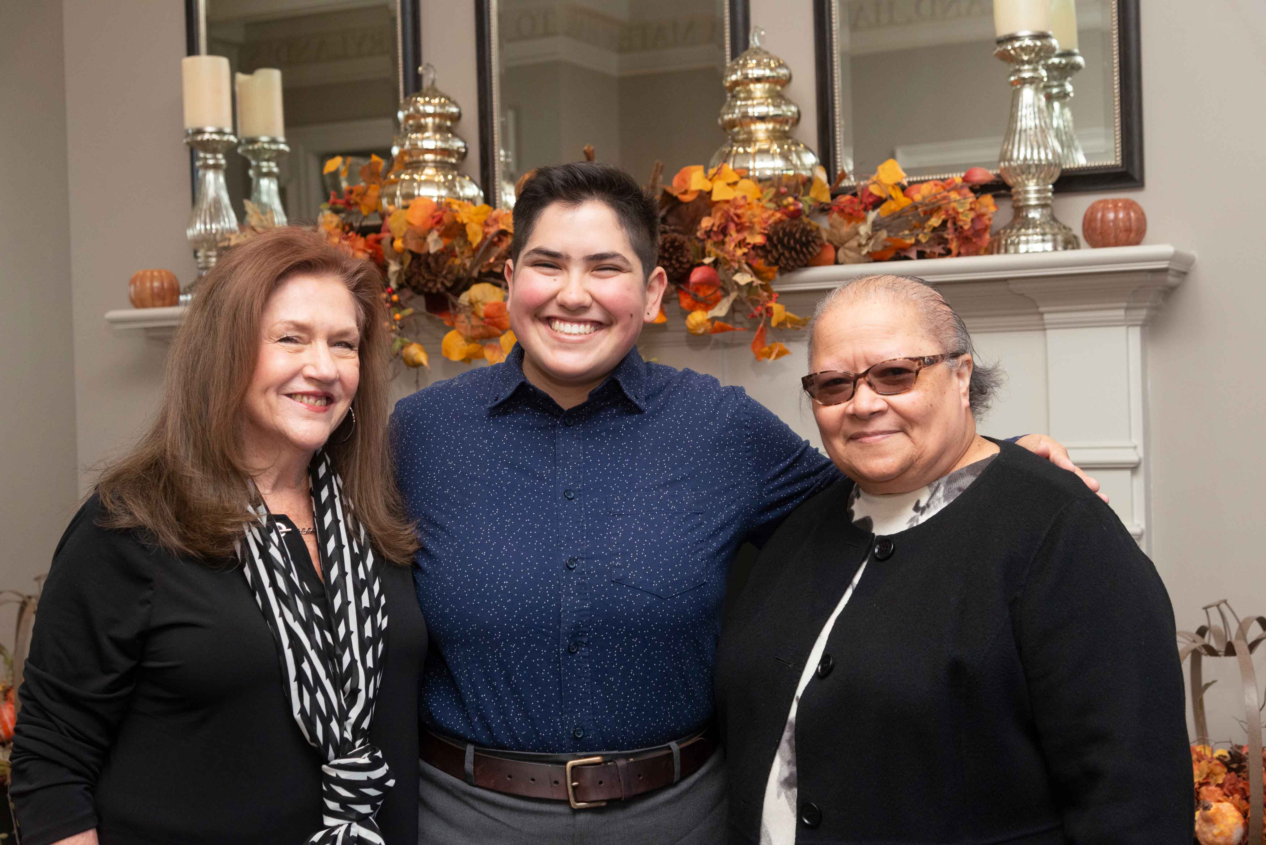 Scholar Paula Molina Acosta with Wendy Eagan and Elsa Barkley Brown
