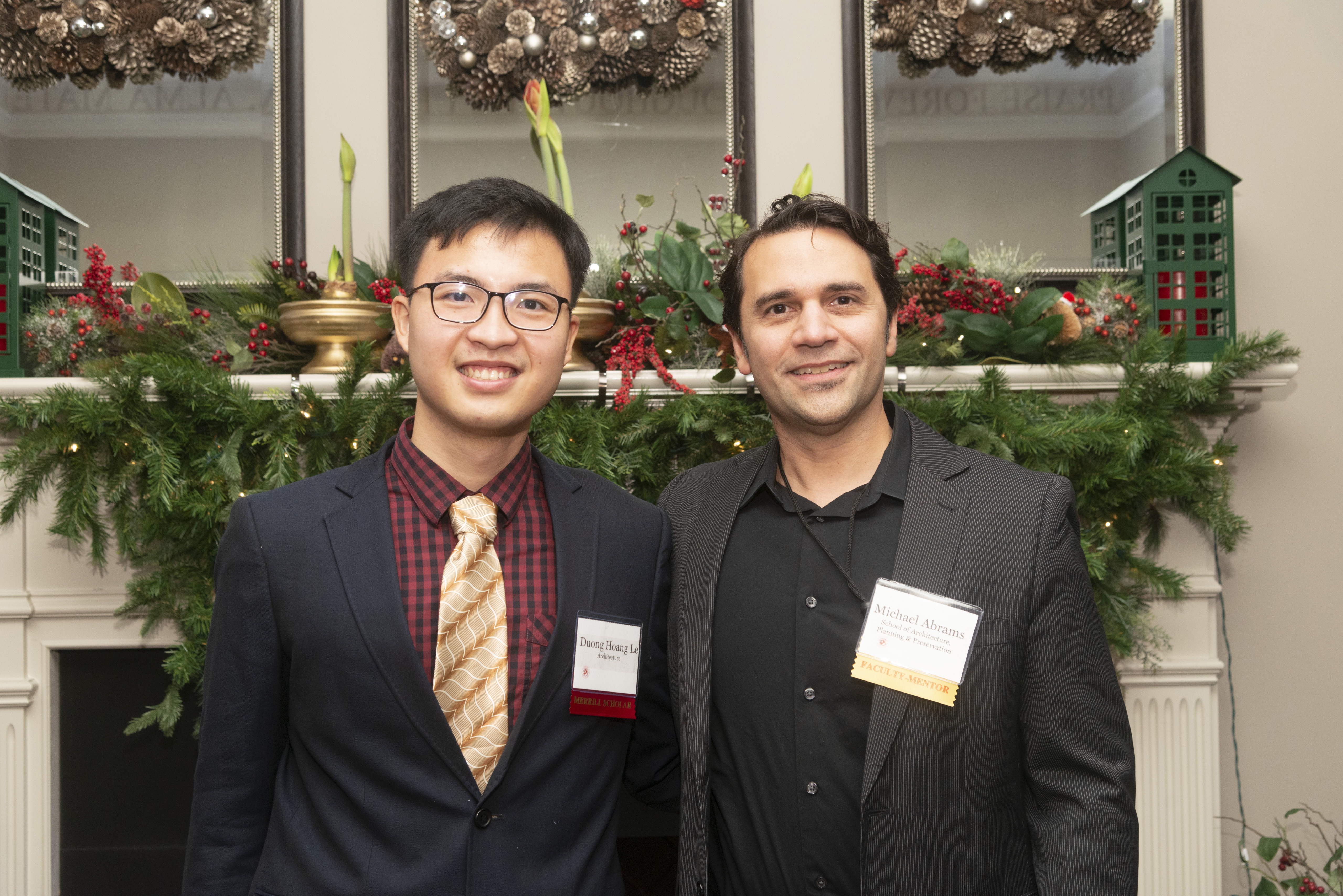 Merrill Scholar Duong Le with mentor Michael Abram
