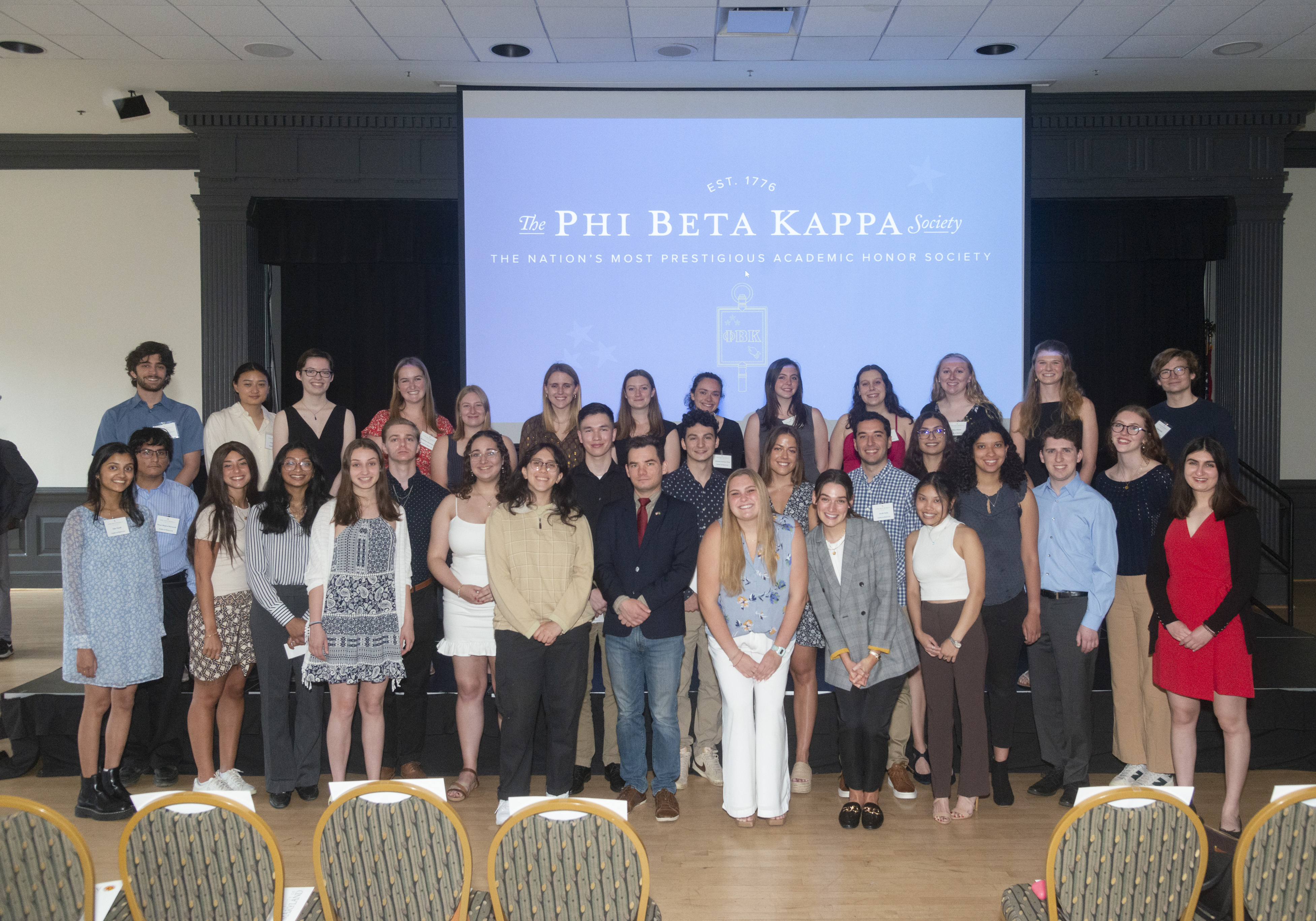 Students awaiting induction at a UMD PBK ceremony