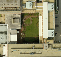 Aerial photo of the Chemistry Courtyard