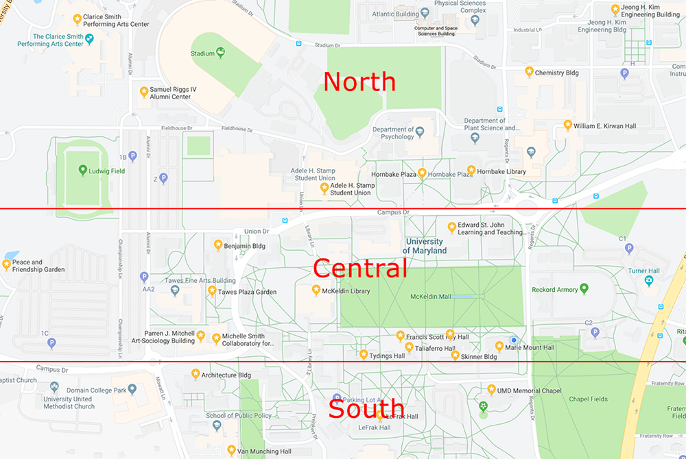 University Of Maryland Campus Map Map